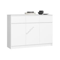 3-fiókos szekrényes komód fehér 138x99x40cm HOP1001297