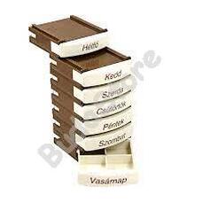 Gyógyszeradagoló heti MEDIBOX sötétbarna Gyógyszeradagoló heti MEDIBOX sötétbarna