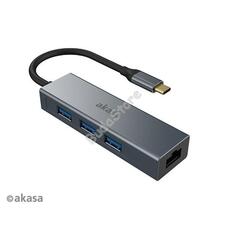 ADA Akasa USB Type-C - 3 x USB Type-A + Ethernet port - 18cm - AK-CBCA20-18BK AKCBCA2018BK