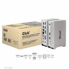 DOC Club3D USB Gen2 Type-C Triple Display DP 1.4 Alt mode + Smart PD Töltődokkoló - 120 Watt PSU CSV1568