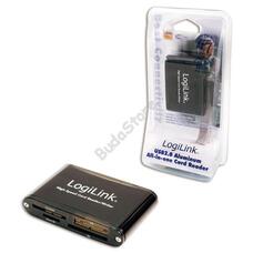 FL LogiLink CR0013 USB2.0 All in 1 alumínium kártyaolvasó - Fekete CR0013