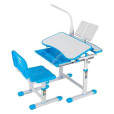 Állítható magasságú többfunkciós gyerek íróasztal kék HOP1001317-3