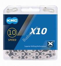 KMC Lánc KMC X10 1/2x1/128 114L SIL/BLK X10NPBK