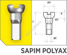 SAPIM Küllőanya SA Polyax Alu 14G 12 mm fekete SAAPO1412ZA
