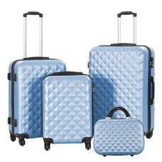 Utazóbőrönd szett kozmetikai táskával acélkék HOP1001471-2