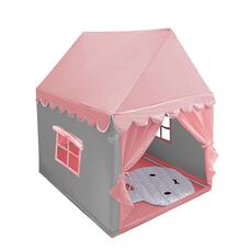 Gyermek játszóház rózsaszín-szürke HOP1001486