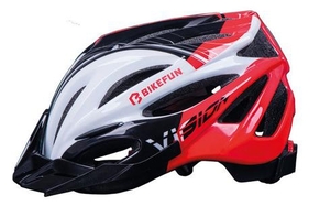 BIKEFUN Vision Fejvédő M piros/fekete/fehér 55-58 cm HB18RBW-M