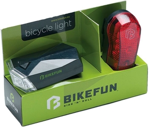 BIKEFUN SQUARE SZETT biciklilámpa csomag JY-585+JY-173T