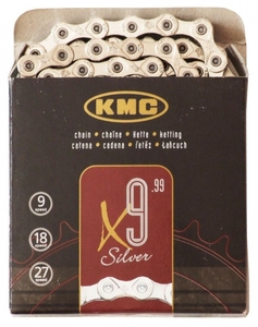 KMC biciklilánc X9 SILVER