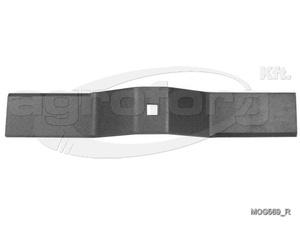 Fűnyíró kés Rába 500mm, 17x17 négyszög utángyártott MOG569/R
