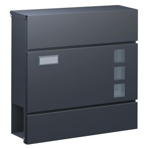 Basi BK 380M Antracit modern újságtartós postaláda B21700905