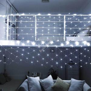 128 LED-es hálós fényfüzér hidegfehér HOP1000988-1