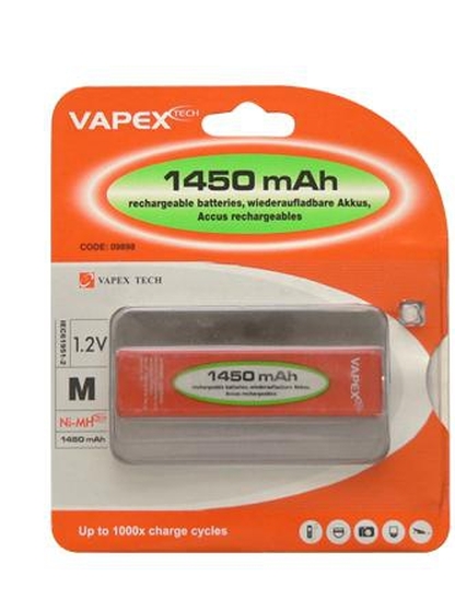 VAPEX 1VTE1450M M méretű NiMH akkumulátor