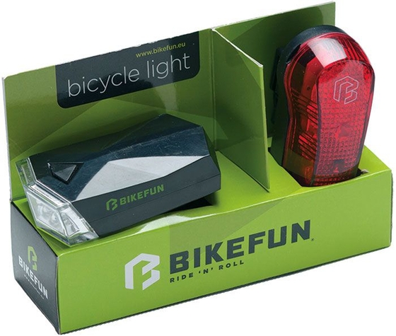 BIKEFUN SQUARE SZETT biciklilámpa csomag JY-585+JY-173T