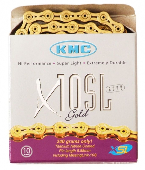 KMC biciklilánc X10 SL GOLD