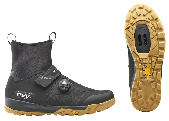 NORTHWAVE Cipő NW MTB KINGROCK PLUS GTX 47 téli, fekete/méz 80224001-16-47