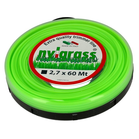 Damil 2.7mm szögletes   60 méter olasz FIN/T/2.7/0.5/SZ/B