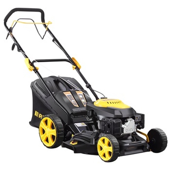 Fűnyíró fűgyűjtős, robbanómotoros, önjáró Riwall RPM 4735 46 cm, t6 ohv, 146 cm3, 2.6 kw RPM 4735