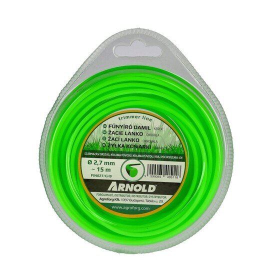Damil 2.7mm kerek 15 méter  kínai bliszteres FIN027/G/B