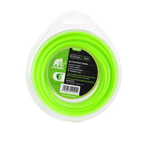Damil 2.4mm szögletes 15 méter MAMMUT bliszteres M20010