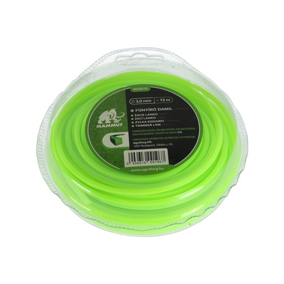 Damil 3.0mm szögletes 15 méter MAMMUT bliszteres M20016