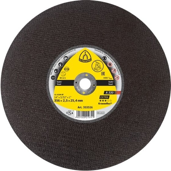 Klingspor  A330  305 x 2,5 x 25,4mm vágókorong - 360976