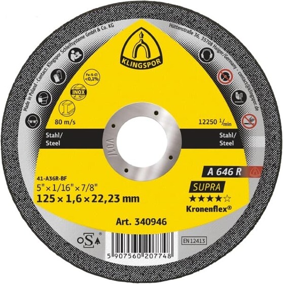 Klingspor A646R Vágókorong 230x1,9x22,2 - 340943