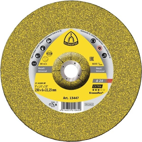 Klingspor Csiszolókorong A 24 EX125x6x22,23 - 188466