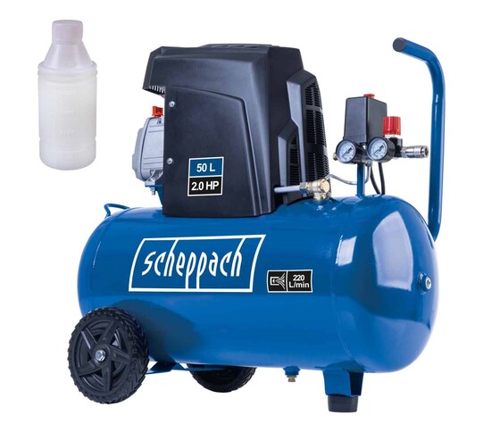 Scheppach HC 65 - olajkenésű kompresszor 10 bar / 50 liter - 5906174934