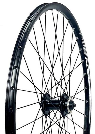 BIKETRADE Tárcsafékes kerékpár első kerék 27,5 DISK fekete 15710