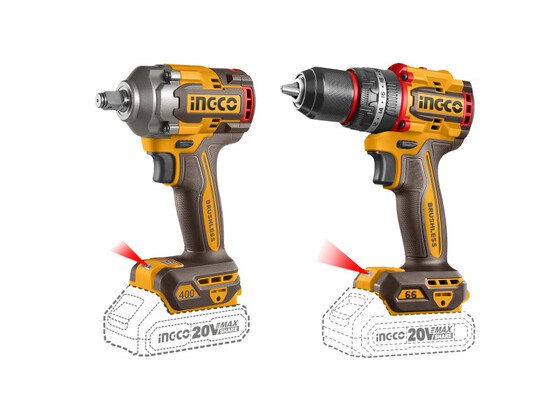INGCO Akkus erőcsomag 20 V Ütvefúró-csavarozó 66 Nm+Ütvecsavarozó 1/2" 405 - CKLI20286E