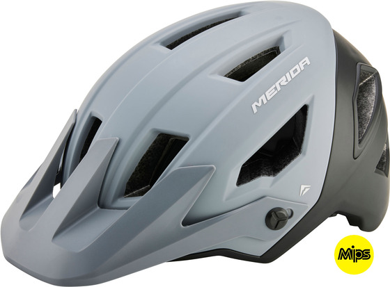 MERIDA Fejvédő ME TRAILBANGER 54-58cm MIPS matt szürke/matt fekete 15 szellőző A2277000245