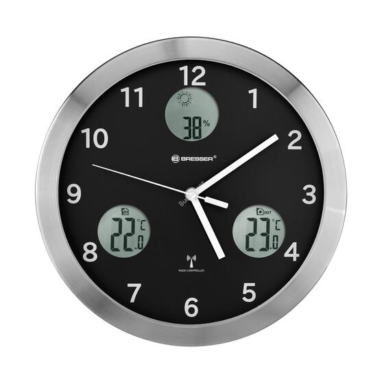 Bresser MyTime io falióra 30 cm, fekete 74670