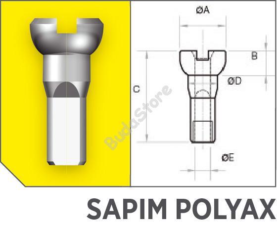 SAPIM Küllőanya SA Polyax Alu 14G 12 mm fekete SAAPO1412ZA