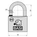 Basi VHS 612 40  vízvédett lakat B61204000