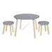 Asztal 2 székkel fából, ezüstszürke Jabadabado JabaH13221