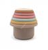 Szilikon egymásra és egymásba építhető mintás csészék, pasztell színekben Magni Magni3310