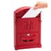 PICCO Renzo díszes kerítésen kívüli postaláda piros PI0006