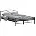 Mimi fém ágykeret ajándék ágyráccsal 200x160cm-es fekete HOP1000897-1