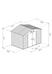 Riwall RMSA 8x10 fém kerti tároló 3 x 2,4 m (barna) - SD-X0810-H170C-B