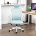 Ergonomikus irodai szék deréktámasszal fejtámlával világoskék HOP1001787-3