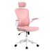 Ergonomikus irodai szék deréktámasszal fejtámlával rózsaszín HOP1001787-4