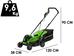 Fűnyíró fűgyűjtős, akkumulátoros Greenworks GD24LM33 24v, 33 cm, akku- és töltő nélkül 2516107-GW