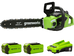 Láncfűrész készlet akkumulátoros Greenworks GD40CS15K2X 40 v, 3/8-1.3-52 szemes, akku- és töltővel 2005707UC-GW