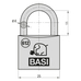 Basi VHS 612 25  réz lakat B61202500