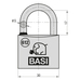 Basi VHS 612 30  vízvédett lakat B61203000