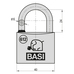 Basi VHS 612 40  vízvédett lakat B61204000