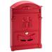PICCO Renzo díszes kerítésen kívüli postaláda piros PI0006