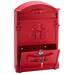 PICCO Renzo díszes kerítésen kívüli postaláda piros PI0006
