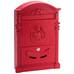 PICCO Terzo díszes kerítésen kívüli postaláda piros PI0011